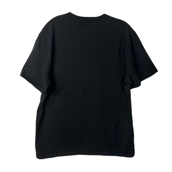 Champion Men's Fitted L Short Sleeve Crew Tee Shirt Black 100% Cotton - Picture 2 of 11